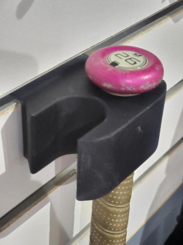 Slatwall Heavy Duty Double Baseball Bat Hanger