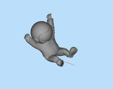 Victory Anime Astronaut Ornament 05 Scene Model
