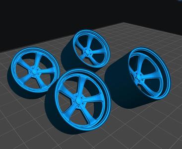 1:24 1:25 20" restomod style muscle car wheel