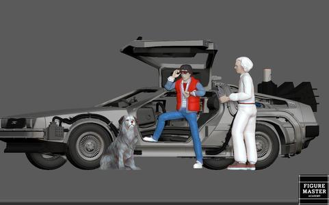 MARTY MCFLY DOC EMIT BROWN BACK TO THE FUTURE FIGURINE MINIATURE 1:24 3d print