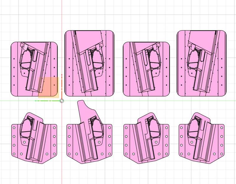 Heckler & Koch VK9 (SFP9) pancake style holster mold