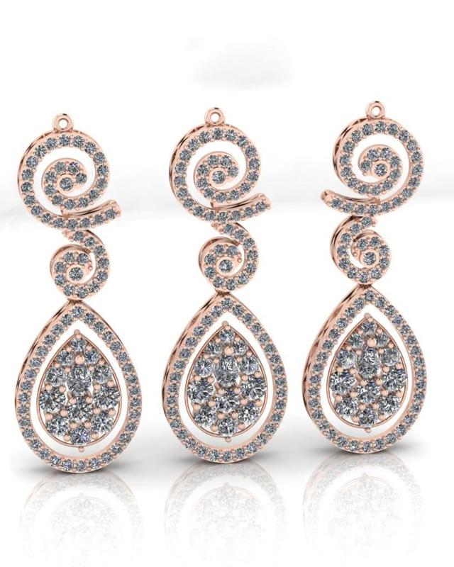 free jewelry set pear shape erring and pendat