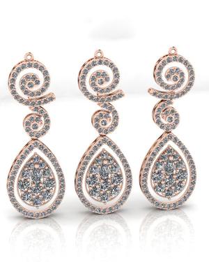 free jewelry set pear shape erring and pendat