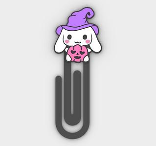 Paperclip CINNAMOROLL WITH HALLOWEEN PUMPKIN - bookmark - 3MF pre-painted , STL