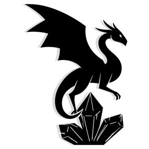 wyvern perched on a crystal 3 - 2D/3D Wall Art STL+SVG For CNC Router, Plasma, Waterjet, Laser & 3D Printer
