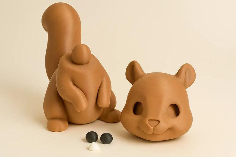 Cute Modular Squirrel STL – Playful 3D Printable Figure