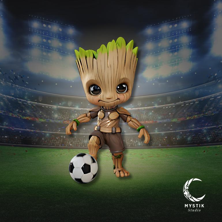 Groot Footballer - The Keeper of the Ball ⚽🌿