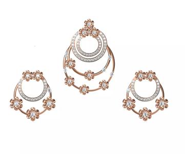 Women Earrings Pendant Set STL FBX JCD Details