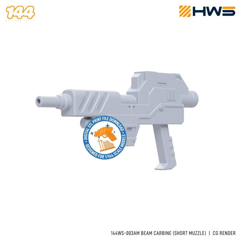 144WS-003AM Beam Carbine (Short Muzzle). Custom Option Parts for High Grade Model Kits.