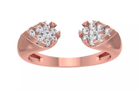 Open End Wedding Engagement Ring for Women