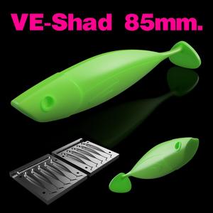 MOLD VE Shad 85 mm. STL FILE FOR CNC AND 3D PRINT