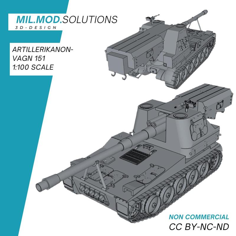 Artillerikanonvagn 151 Volume canon 1