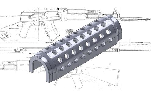 "Cheese Grater" Upper Handguard