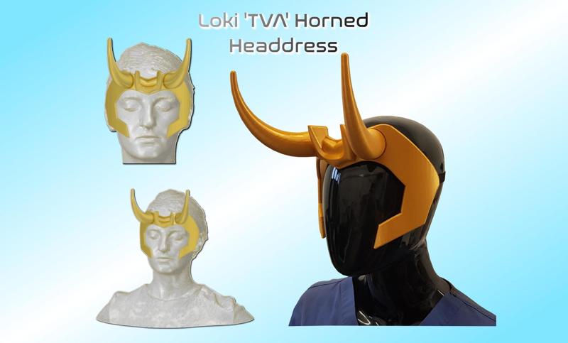Loki Horned Headband / Headdress | Loki TVA / Avengers | Adjustable Fit, Padded And Strap Options | By Collins Creations 3D