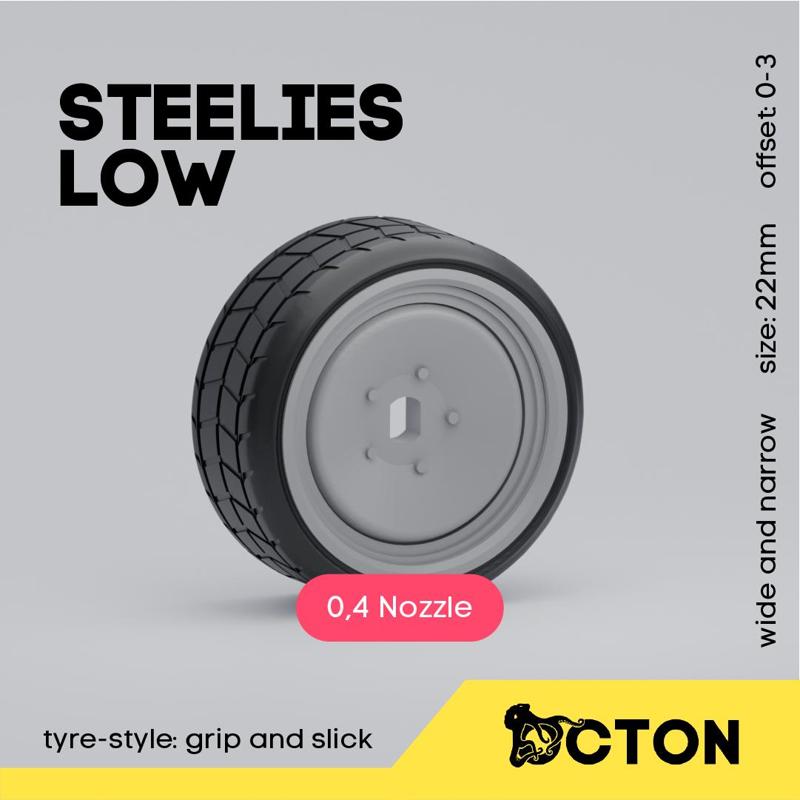 Steelies Low - 22mm Wheel - Multi-offset
