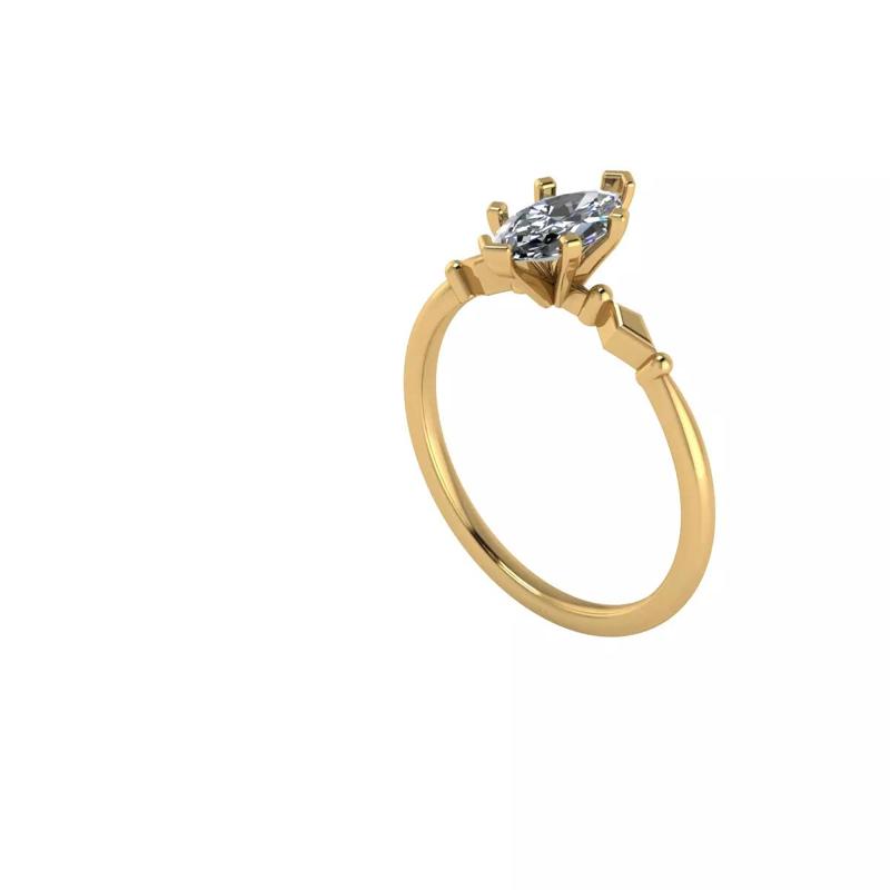 Marquise shape engagement ring