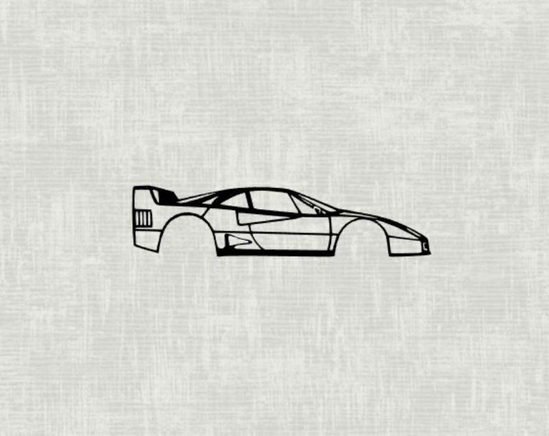 WALL ART CAR F40 WALLART FERRARI DECORATION