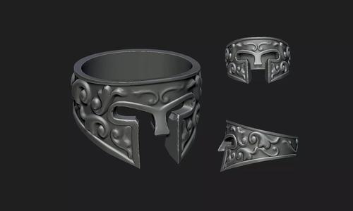 spartan helmet ring