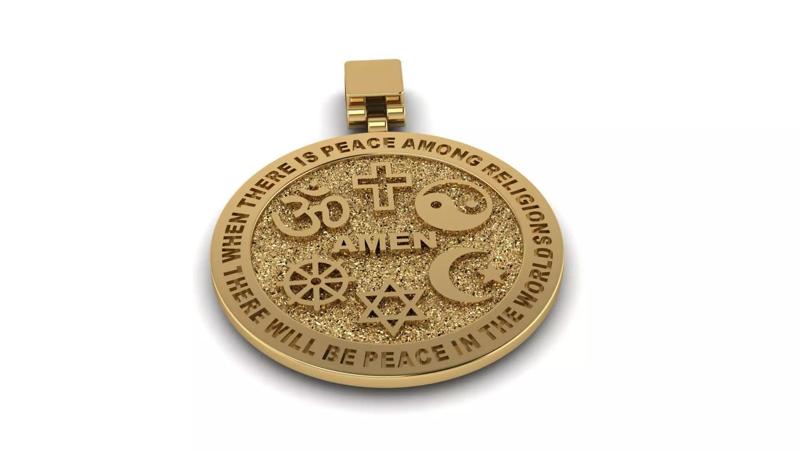 PENDANT THEOSOPHICAL ALL RELIGIONS 3D PRINTABLE MODEL