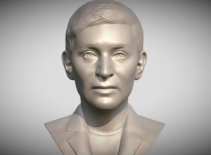 Ellen Degeneres bust for 3D printing