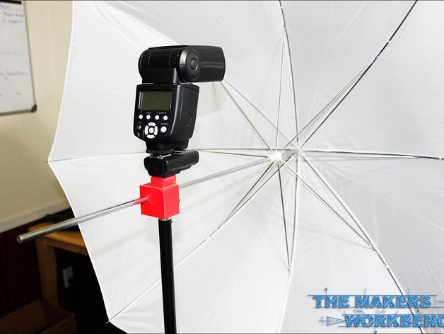 Strobist style umbrella holder for light stands.