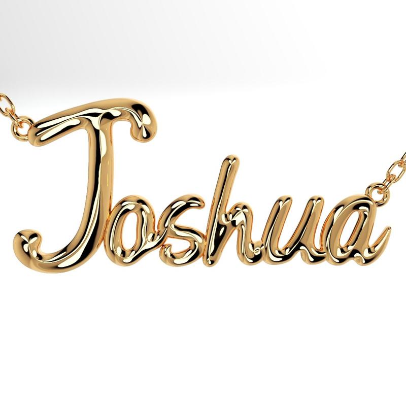 Joshua Shiny Surface Version Jewelry Font Necklace Pendant Design-JDS-B 3D Print Model
