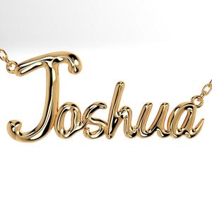 Joshua Shiny Surface Version Jewelry Font Necklace Pendant Design-JDS-B 3D Print Model