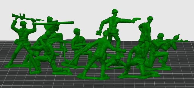 Jaru vietnam war Army Men Collection (SGT brown Pose from Plastic Apocalypse)