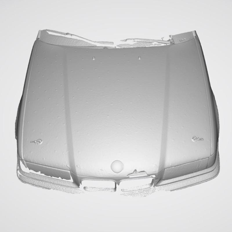BMW E36 sedan hood 3d scan