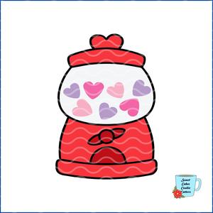 Gumball Machine Cookie Cutter - Valentine - 8 STL Cookie cutter files