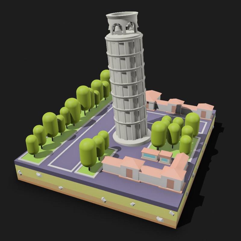 Leaning Tower Of Pisa Diorama