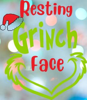 Christmas Resting Grinch Face Stamp Cookie Cutter Set