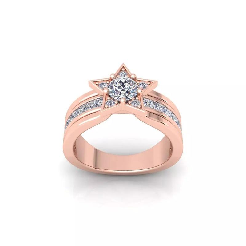 Woman Engagement Ring 3d Model and Render 46