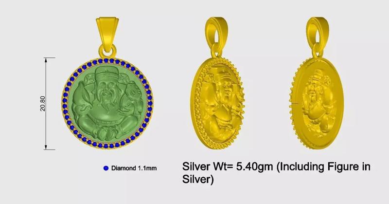 Lord Buddha Pendant Design Silver Pendant Oxidised