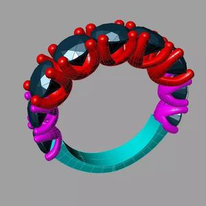 Women ring with gems  Eternity Veretta E2022