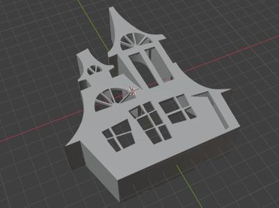 Haunted House Tealight Holder