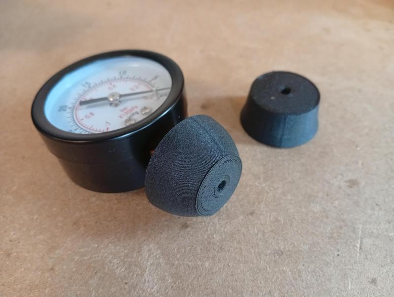 Adapter for manometer 1/4" NPT to 28mm hose/pipe (flex filament)