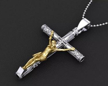 Pendant cross jesus 3D print model 3D print model 3D print model
