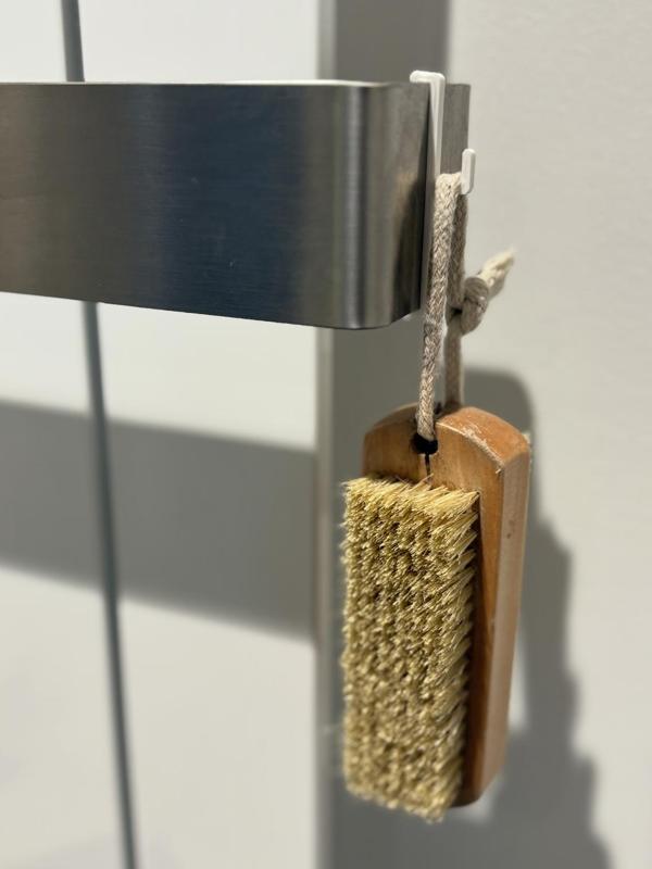 Small hook for bathroom heating towel radiator 50mm high 3mm thick