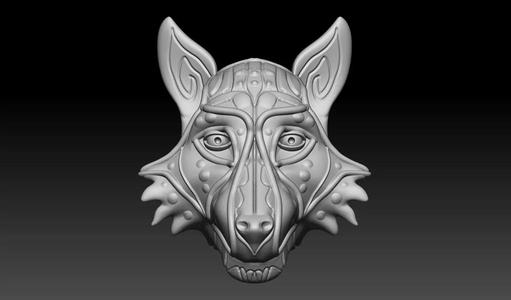 Fox Head Pendant 3D Printable Model