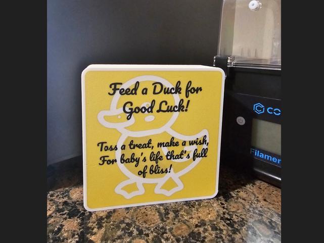 Feed a Duck for Good Luck–Baby Shower-Light Box