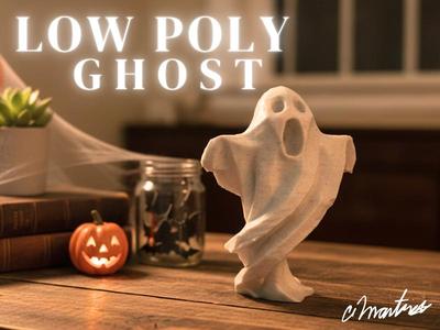 Low-Poly Ghost Sculpture