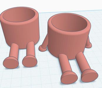 Flowerpot with legs