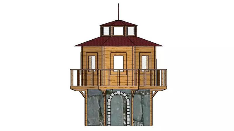 Wooden village house