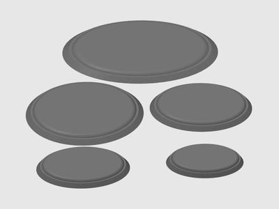 Oval Button Bases (medium riser)