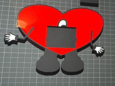 Bad Bunny Heart Sticky Note Holder