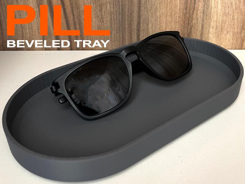 Beveled Pill-Shaped Tray