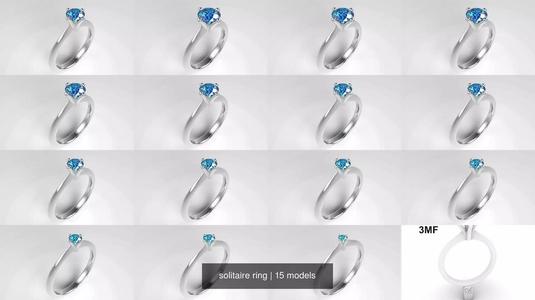 solitaire ring 3D Model Collection