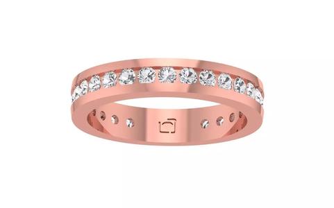 Channel Setting Round Cut Full Eternity Wedding Band 3dm STL