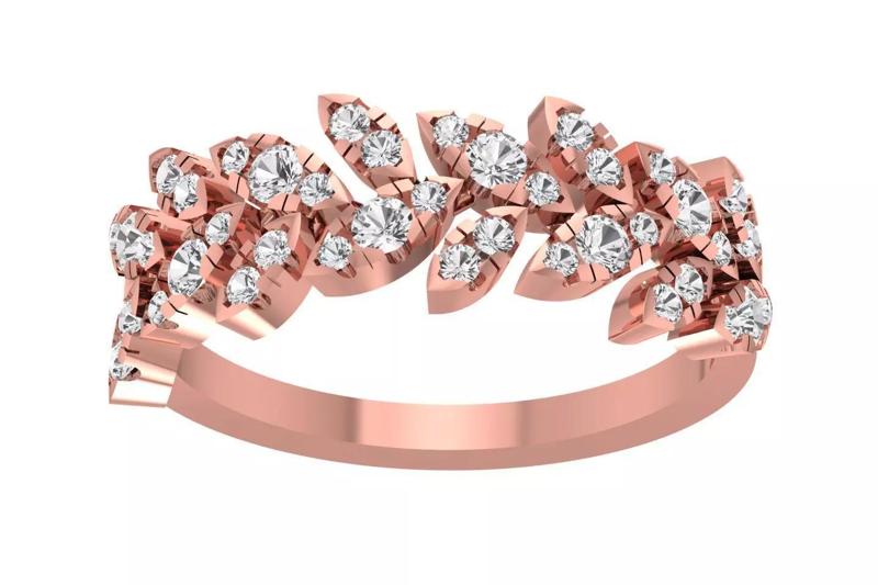 Women Wedding Flower Band Ring